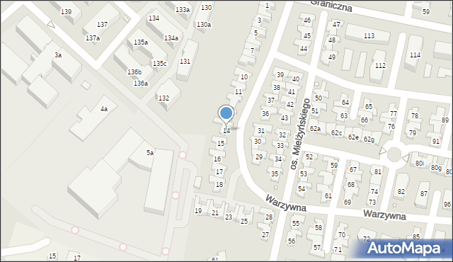 Swarzędz, Osiedle Mielżyńskiego Macieja, 14, mapa Swarzędz