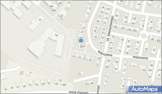 Swarzędz, Osiedle Mielżyńskiego Macieja, 18, mapa Swarzędz