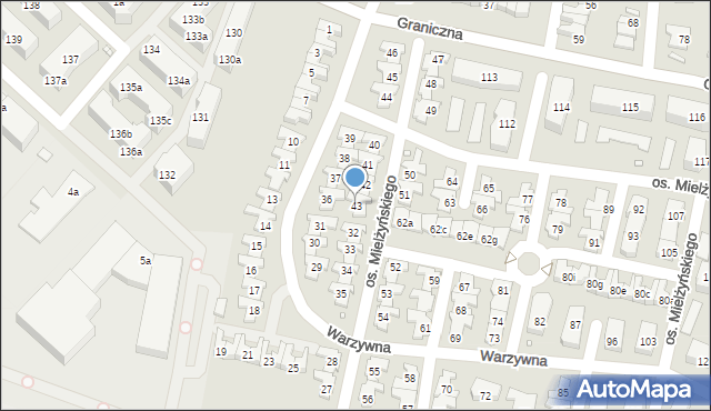 Swarzędz, Osiedle Mielżyńskiego Macieja, 43, mapa Swarzędz