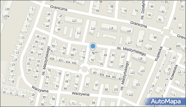 Swarzędz, Osiedle Mielżyńskiego Macieja, 78, mapa Swarzędz