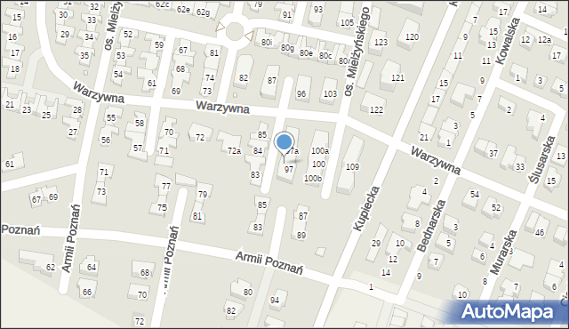 Swarzędz, Osiedle Mielżyńskiego Macieja, 97b, mapa Swarzędz