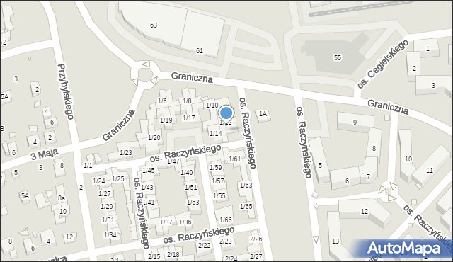 Swarzędz, Osiedle Raczyńskiego Edwarda, 1/13, mapa Swarzędz