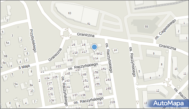 Swarzędz, Osiedle Raczyńskiego Edwarda, 1/15, mapa Swarzędz