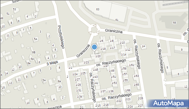 Swarzędz, Osiedle Raczyńskiego Edwarda, 1/4, mapa Swarzędz