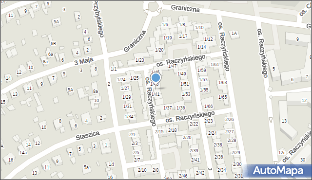 Swarzędz, Osiedle Raczyńskiego Edwarda, 1/42, mapa Swarzędz