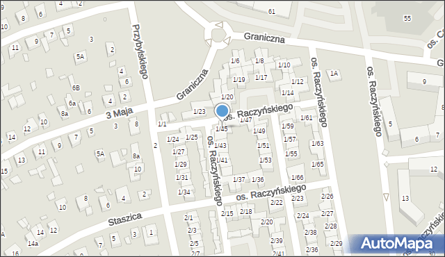 Swarzędz, Osiedle Raczyńskiego Edwarda, 1/45, mapa Swarzędz