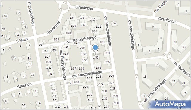 Swarzędz, Osiedle Raczyńskiego Edwarda, 1/56, mapa Swarzędz