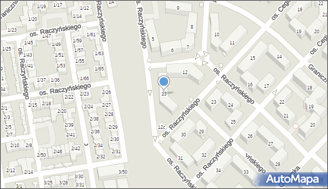 Swarzędz, Osiedle Raczyńskiego Edwarda, 13, mapa Swarzędz