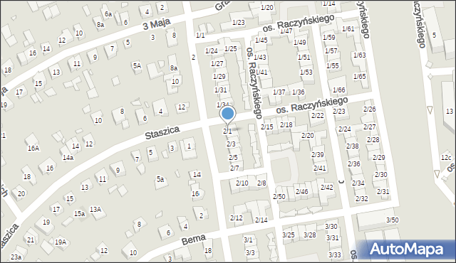 Swarzędz, Osiedle Raczyńskiego Edwarda, 2/1, mapa Swarzędz