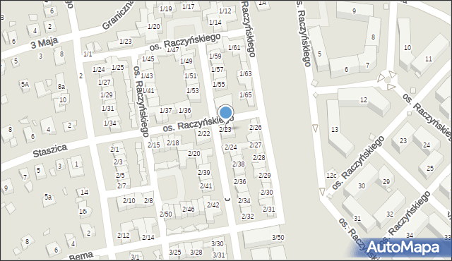 Swarzędz, Osiedle Raczyńskiego Edwarda, 2/23, mapa Swarzędz