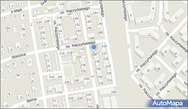 Swarzędz, Osiedle Raczyńskiego Edwarda, 2/24, mapa Swarzędz