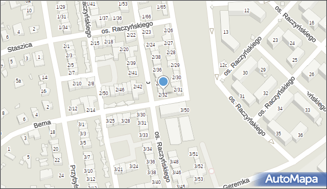 Swarzędz, Osiedle Raczyńskiego Edwarda, 2/32, mapa Swarzędz