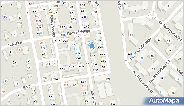 Swarzędz, Osiedle Raczyńskiego Edwarda, 2/37, mapa Swarzędz