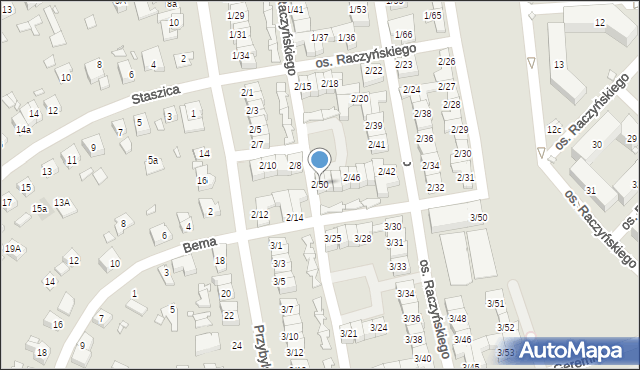 Swarzędz, Osiedle Raczyńskiego Edwarda, 2/50, mapa Swarzędz