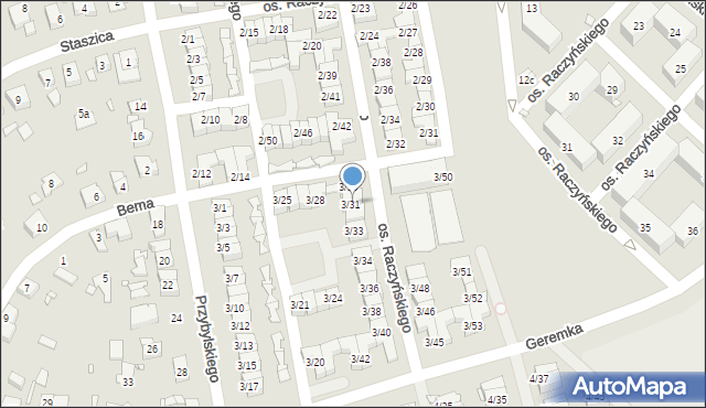 Swarzędz, Osiedle Raczyńskiego Edwarda, 3/31, mapa Swarzędz