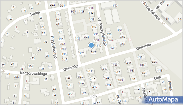 Swarzędz, Osiedle Raczyńskiego Edwarda, 3/43, mapa Swarzędz