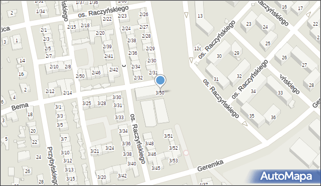 Swarzędz, Osiedle Raczyńskiego Edwarda, 3/50, mapa Swarzędz