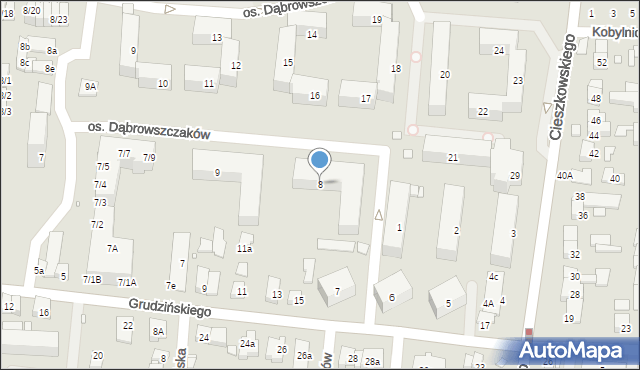 Swarzędz, Osiedle Zygmunta III Wazy, 8, mapa Swarzędz