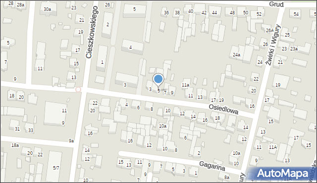 Swarzędz, Osiedlowa, 5, mapa Swarzędz