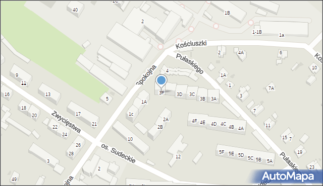 Świebodzice, Osiedle Sudeckie, 3F, mapa Świebodzice