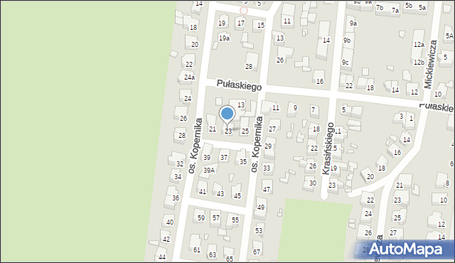 Świebodzin, Osiedle Kopernika Mikołaja, 23, mapa Świebodzin