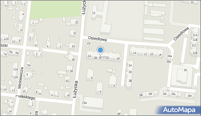 Świebodzin, Osiedle Łużyckie, 2C, mapa Świebodzin