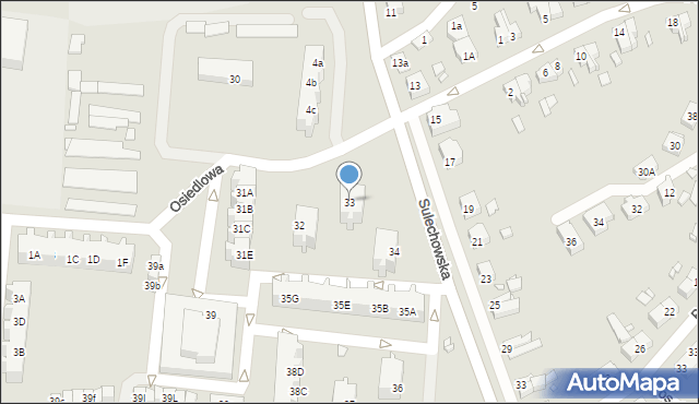 Świebodzin, Osiedle Łużyckie, 33, mapa Świebodzin