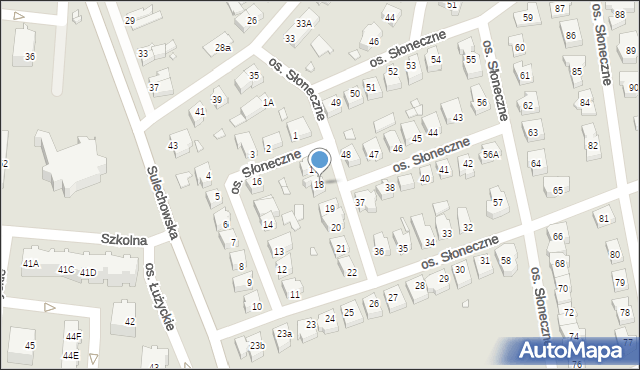 Świebodzin, Osiedle Słoneczne, 18, mapa Świebodzin