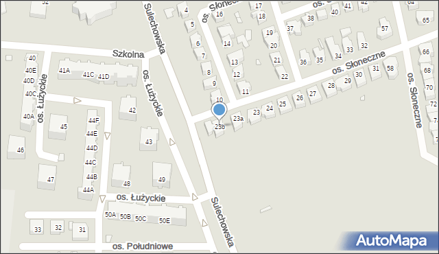 Świebodzin, Osiedle Słoneczne, 23b, mapa Świebodzin