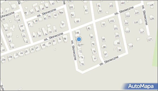 Świebodzin, Osiedle Słoneczne, 70, mapa Świebodzin
