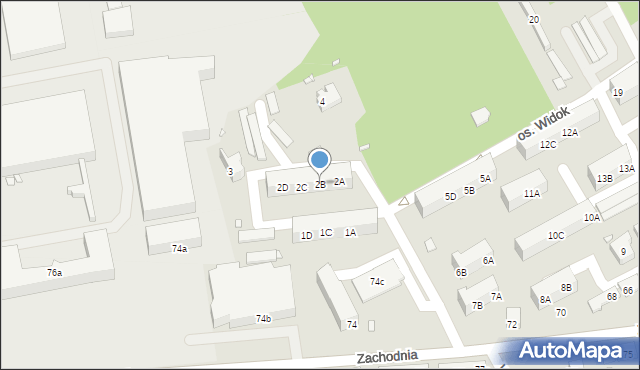 Świebodzin, Osiedle Widok, 2B, mapa Świebodzin