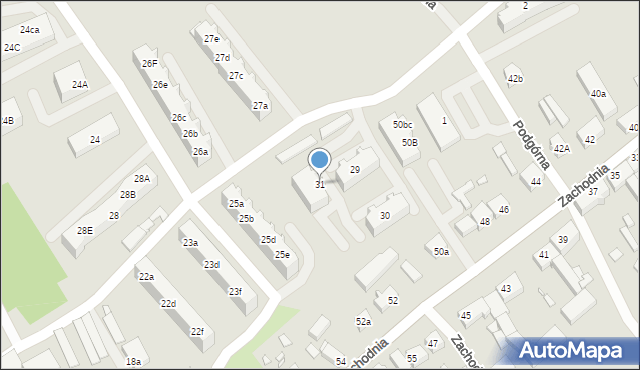 Świebodzin, Osiedle Widok, 31, mapa Świebodzin