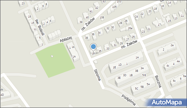 Świebodzin, Osiedle Żaków, 37, mapa Świebodzin