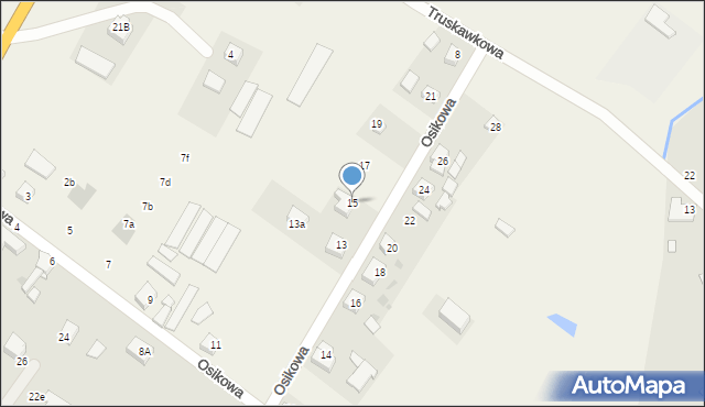 Świerkocin, Osikowa, 15, mapa Świerkocin