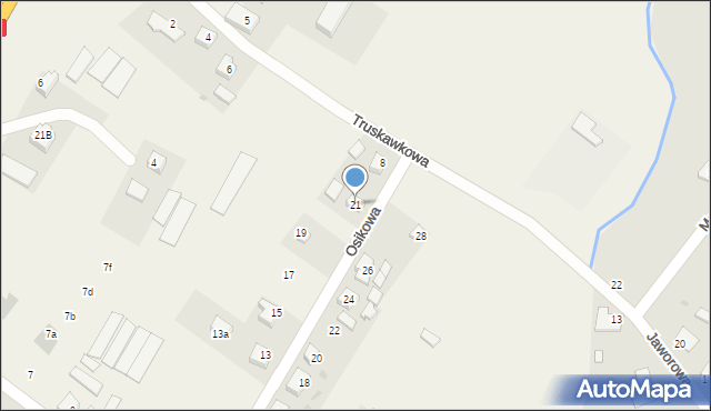 Świerkocin, Osikowa, 21, mapa Świerkocin