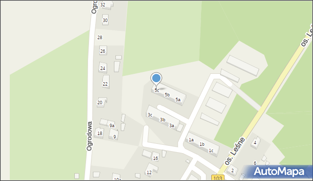 Świerzno, Osiedle Leśne, 5c, mapa Świerzno