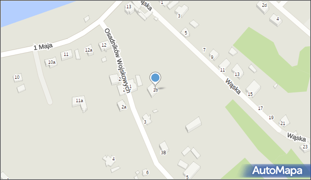 Świnoujście, Osadników Wojskowych, 1b, mapa Świnoujście
