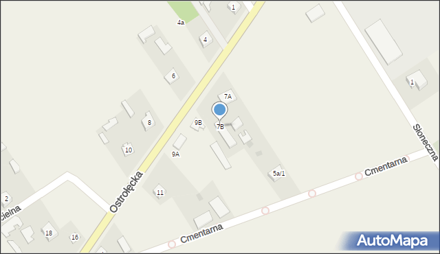 Sypniewo, Ostrołęcka, 7B, mapa Sypniewo