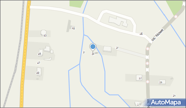Szaflary, Osiedle Nowe, 1k, mapa Szaflary