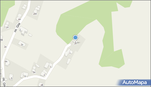 Szaflary, Osiedle Podlubelki, 20, mapa Szaflary