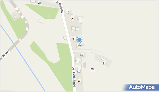 Szaflary, Osiedle Podlubelki, 5b, mapa Szaflary