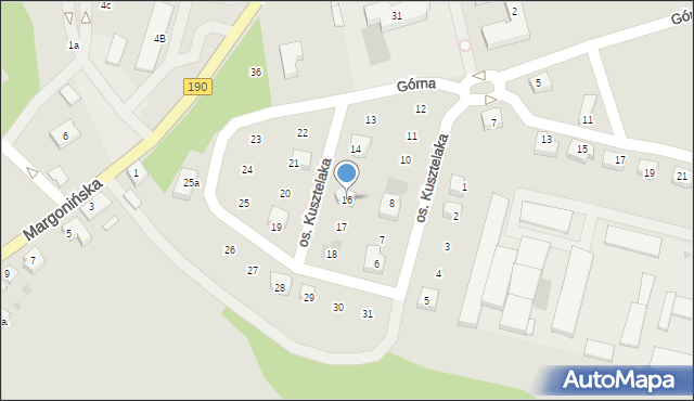Szamocin, Osiedle Kusztelaka Wacława, ks., 16, mapa Szamocin