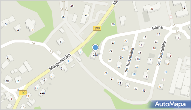 Szamocin, Osiedle Kusztelaka Wacława, ks., 25a, mapa Szamocin