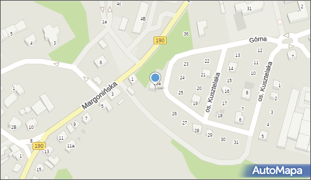 Szamocin, Osiedle Kusztelaka Wacława, ks., 25b, mapa Szamocin