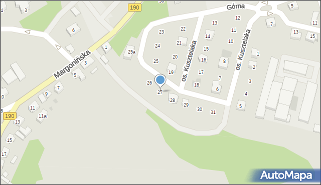 Szamocin, Osiedle Kusztelaka Wacława, ks., 27, mapa Szamocin