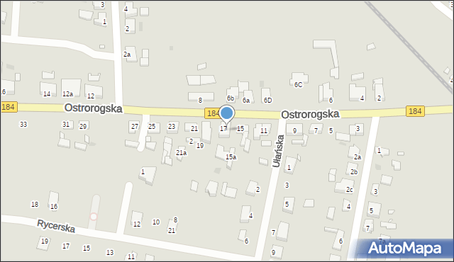 Szamotuły, Ostrorogska, 17a, mapa Szamotuły