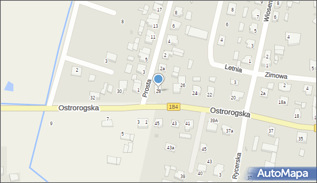 Szamotuły, Ostrorogska, 28, mapa Szamotuły