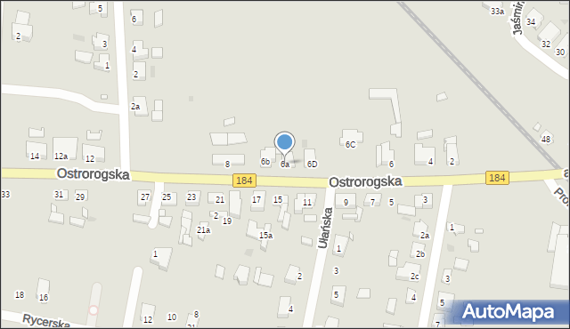 Szamotuły, Ostrorogska, 6a, mapa Szamotuły