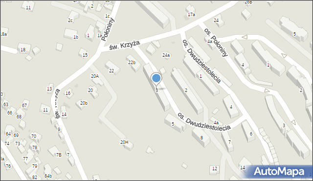 Szczawnica, Osiedle Dwudziestolecia, 3, mapa Szczawnica