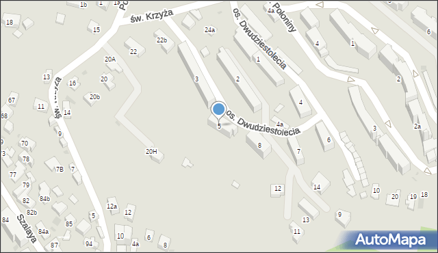 Szczawnica, Osiedle Dwudziestolecia, 5, mapa Szczawnica